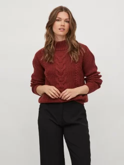 Vila Coltruien Trui Dames Donkerrood 9 Vila Coltruien Trui Dames Donkerrood -Vila 13dfed3d82eaa6181f7eea887cc458bf scaled