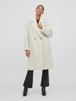 Vila Tussenmantels Tussenmantel Alissi Dames Crème -Vila 14ab830eceacf98ca0f0f12d6bd77f2f