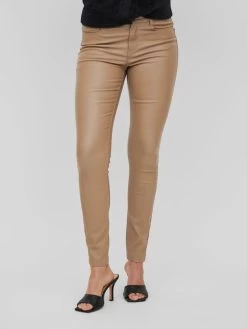 Vila Jeans Skinny Jeans Dames Donkerbeige -Vila 15528acd11aa8374936e32acd705e276