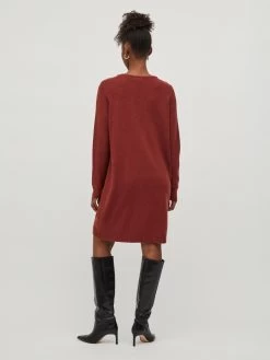 Vila Gebreide Jurken Gebreide Jurk Ril Dames Roestrood -Vila 15b44a040b5157d3ebe041ec9157de5d