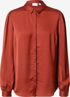 Vila Overhemden Blouse Dames Roestrood