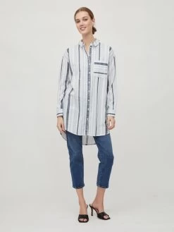 Vila Lange Blouses Blouse Etni Dames Wit -Vila 16112f2ded42d489f81bfbb7d5c94d0a