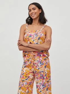 Vila Tanktops Top VELAN Dames Geel -Vila 1640cc958e3da9567597b12a607f995e