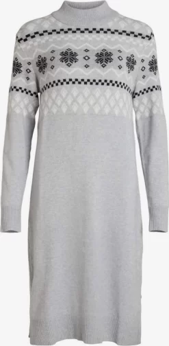 Vila Gebreide Jurken Gebreide Jurk Dames Grijs
