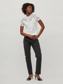 Vila Blouses Met Korte Mouw Blouse Stasia Dames Wit -Vila 16fb1c751c4e63fc0b18c7aad6f4bcf5