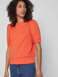 Vila Sweatshirts Sweatshirt Dames Oranje -Vila 17eb3aa8b55df43bfadcdd212e1a1faa