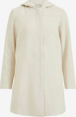 Vila Korte Mantels Tussenmantel Dames Ecru