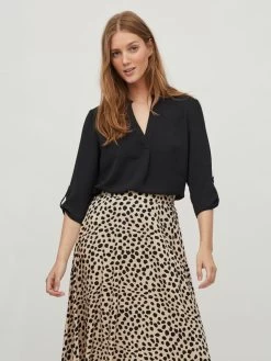 Blouses Met Korte Mouw Blouse Dames Zwart