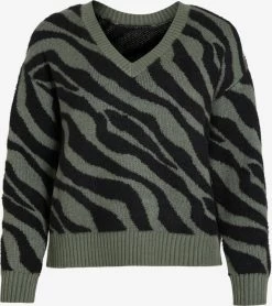 Vila Fijngebreide Truien Trui RIL Dames Donkergroen