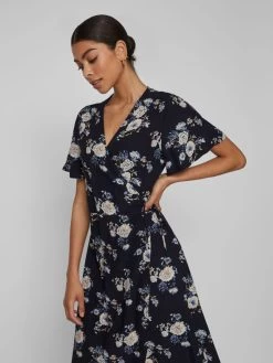 Vila Mini Jurken Jurk Dames Marine / Navy / Lichtblauw -Vila 19b2387b9514d9dfedb42d5763e970f2