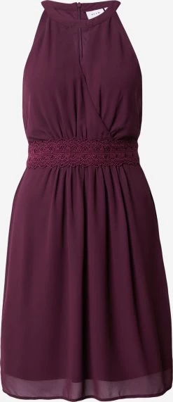 Vila Cocktailjurken Cocktailjurk RILLA Dames Wijnrood