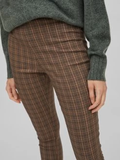 Vila Broeken Skinny Leggings Laura Lou Dames Bruin / Lichtbruin -Vila 1addebb95b1dac6c5e99de77c439d7be