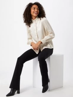 Vila Overhemden Blouse Lavas Dames Beige -Vila 1c2c075341b8411aa574731917220a4e