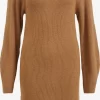 Vila Gebreide Jurken Gebreide Jurk Dames Bruin
