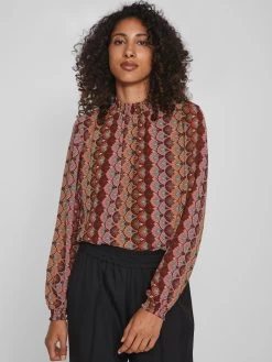 Vila Blouseshirts Blouse Josefina Dames Wijnrood -Vila 2013a75f66af3d7f7ea64b89e9679eca