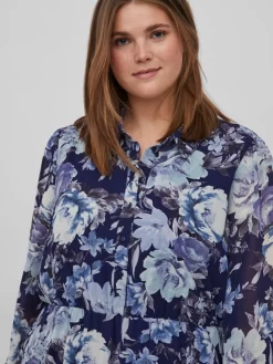 Maxi Jurken Jurk Dames Blauw / Navy / Lichtblauw -Vila 2062fac2c44303eca06940febb18f687 scaled