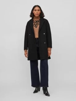 Vila Tussenmantels Tussenmantel Dames Zwart -Vila 2093bc765770af38214302699b89d74c