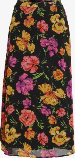 Vila Midi Rokken Rok SERENA Dames Zwart