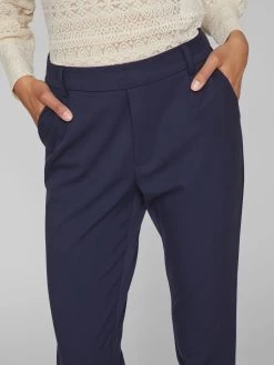 Vila Pantalons Tapered Broek Dames Blauw -Vila 21564c3830d367a1fff3e518db9dd469