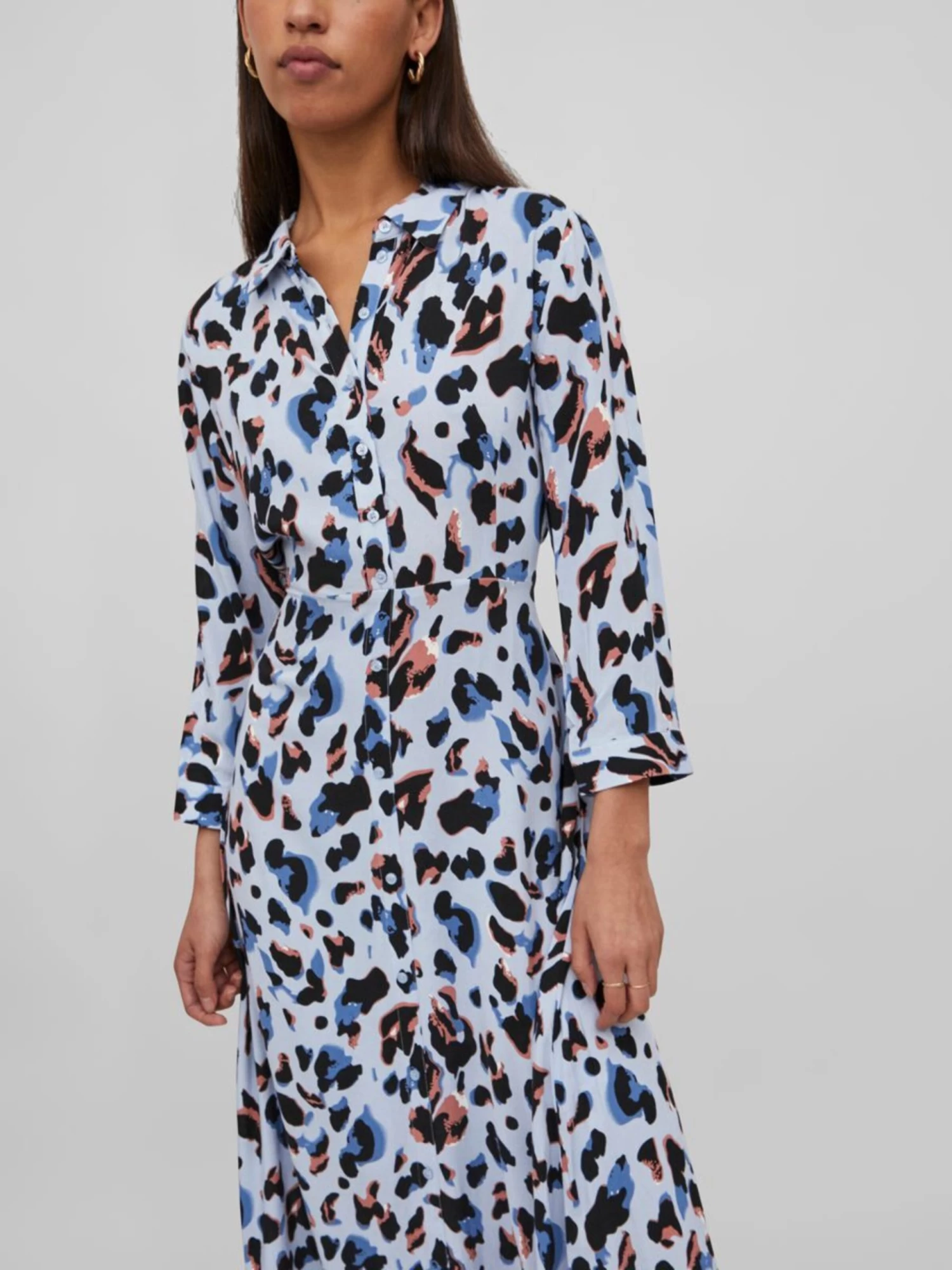 Vila Maxi Jurken Jurk Dames Duifblauw 7 Vila Maxi Jurken Jurk Dames Duifblauw - Afbeelding 7