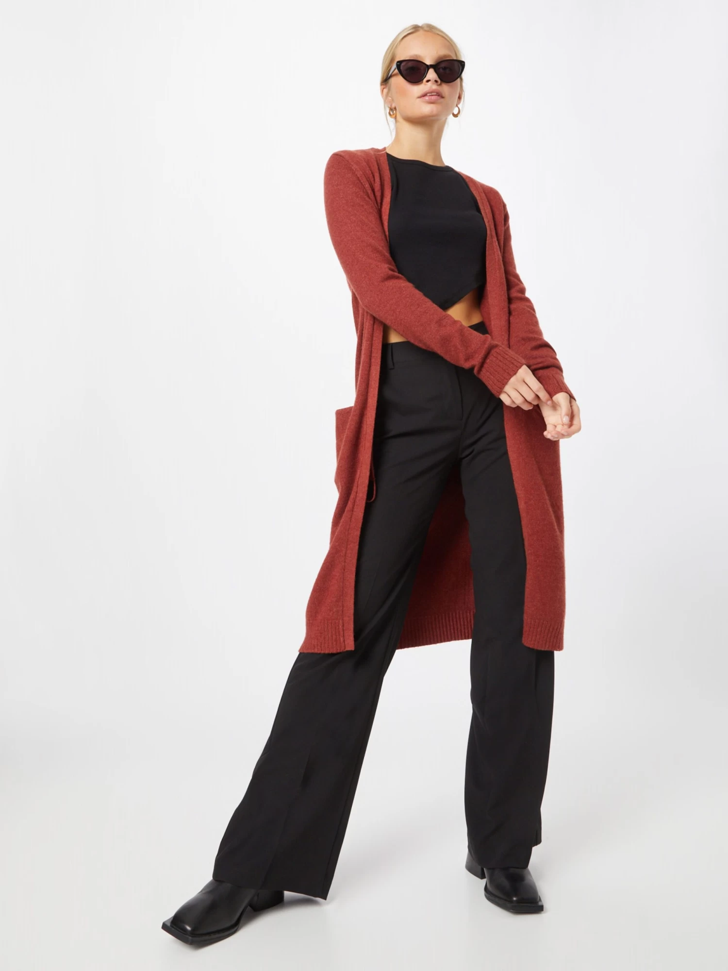 Vila Vesten Gebreid Vest Ril Dames Roestbruin 4 Vila Vesten Gebreid Vest Ril Dames Roestbruin - Afbeelding 4