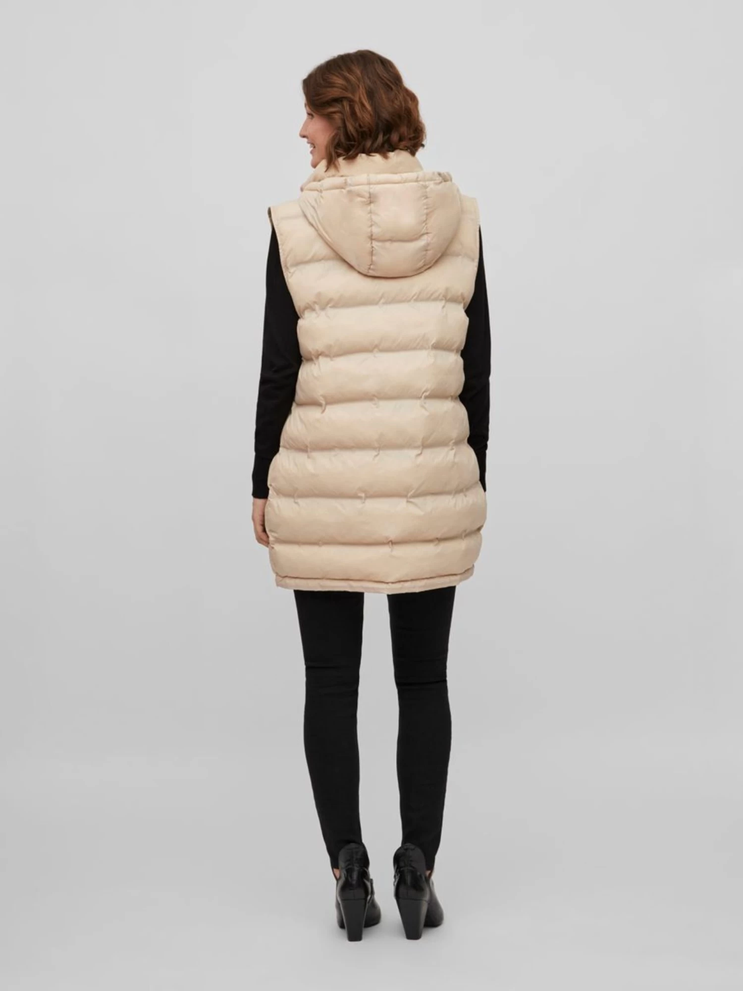 Vila Bodywarmers Bodywarmer Trish Dames Beige 4 Vila Bodywarmers Bodywarmer Trish Dames Beige - Afbeelding 4