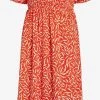 Vila Midi Jurken Jurk Aria Dames Oranje