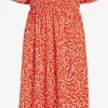Vila Midi Jurken Jurk Aria Dames Oranje