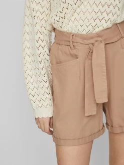 Vila Shorts Regular Broek LINDAS Dames Bruin -Vila 2278634261228d170f967d2a931437f1