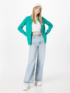 Vila Spijkerblouses Blouse BISTA Dames Groen -Vila 233aa89ee818e0c0e9c07388d67a8b6a