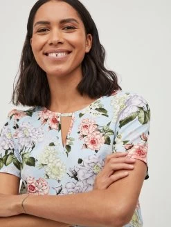 Vila Blouses Met Korte Mouw Blouse Dames Lichtblauw -Vila 236ab353d7912871ed06f06e2cc61d07
