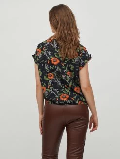 Vila Blouses Met Korte Mouw Blouse Cilly Dames Donkerblauw -Vila 241b6891f29ecd3575c5e12a2aa4e668