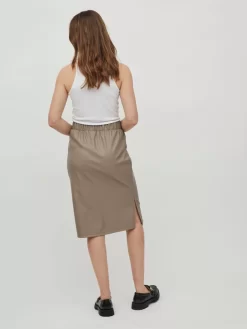 Vila Midi Rokken Rok Dames Chamois -Vila 247dac0c80a7c08f74492a650478044a scaled
