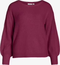 Vila Fijngebreide Truien Trui Dames Merlot