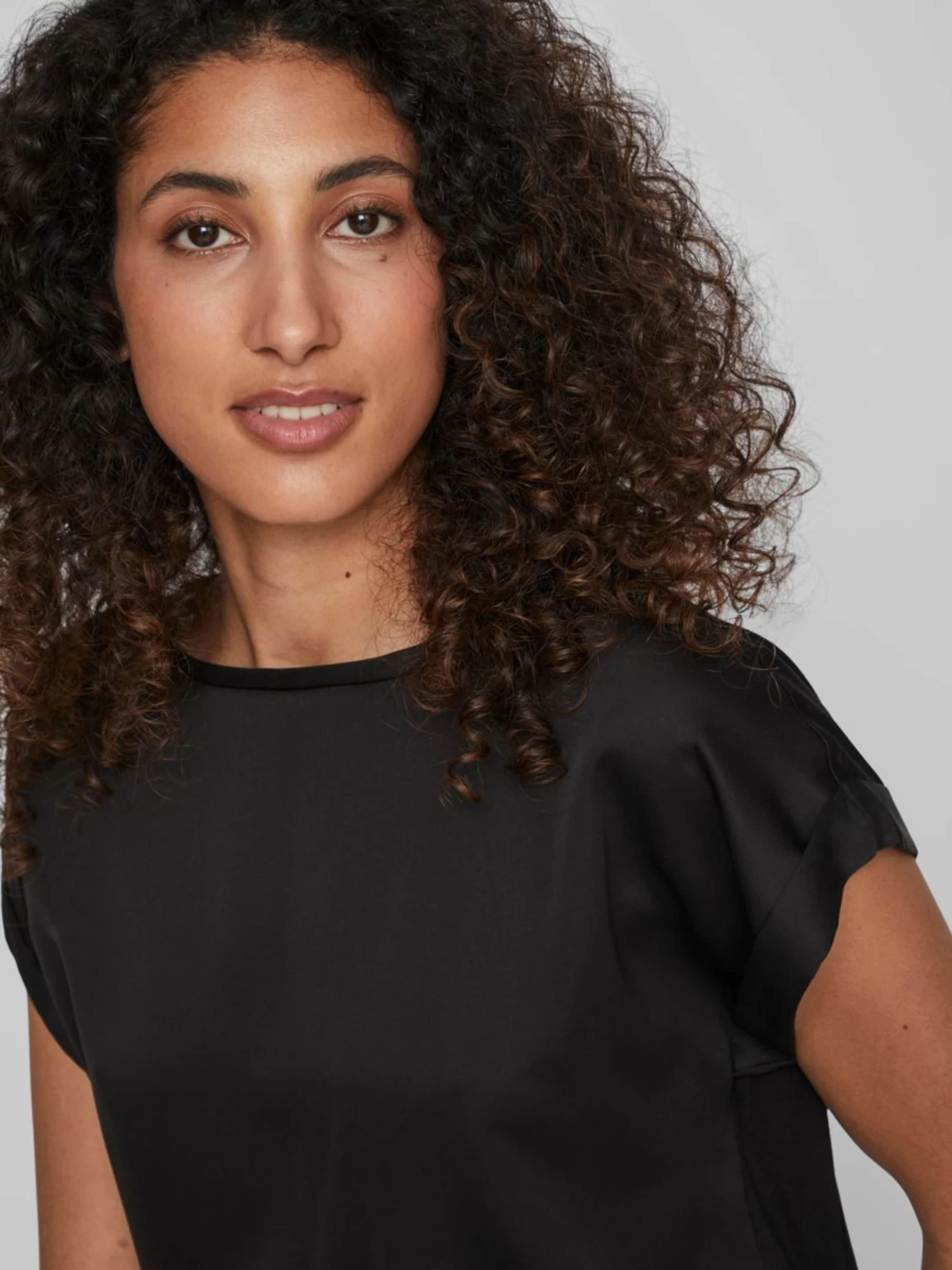 Vila T-shirts Shirt Viellette Dames Zwart 6 Vila T-shirts Shirt Viellette Dames Zwart - Afbeelding 6