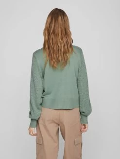 Vila Vesten Gebreid Vest Cattia Dames Jade Groen -Vila 25566eb362573a5cb6007da2dfe16101