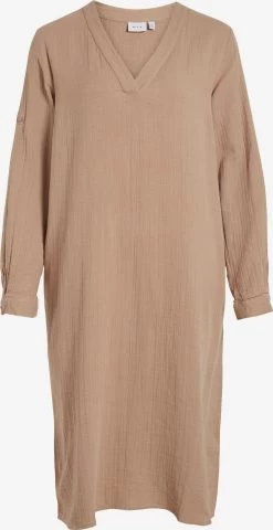 Vila Midi Jurken Jurk Ania Dames Beige