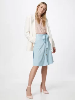 Vila Midi Rokken Rok Fanza Dames Lichtblauw -Vila 25d17d98bcb9ffae217134da66f038b7 scaled