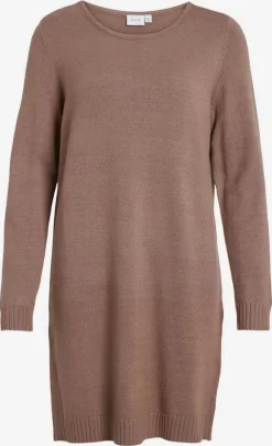 Vila Gebreide Jurken Gebreide Jurk Dames Bruin