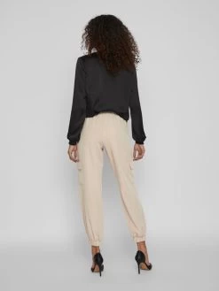 Vila Sweatpants Tapered Cargobroek PETRA Dames Beige -Vila 2796d802f68f124b9a61d426091583d1