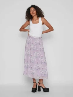 Vila Maxi Rokken Rok Ingrid Dames Pastellila -Vila 2871a30d410f2e6aa8011ed7e2bee984 scaled