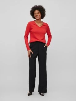 Vila Basic Truien Trui Dames Rood 10 Vila Basic Truien Trui Dames Rood -Vila 289b07b1e54b0158a3fed91abfb8fa8d