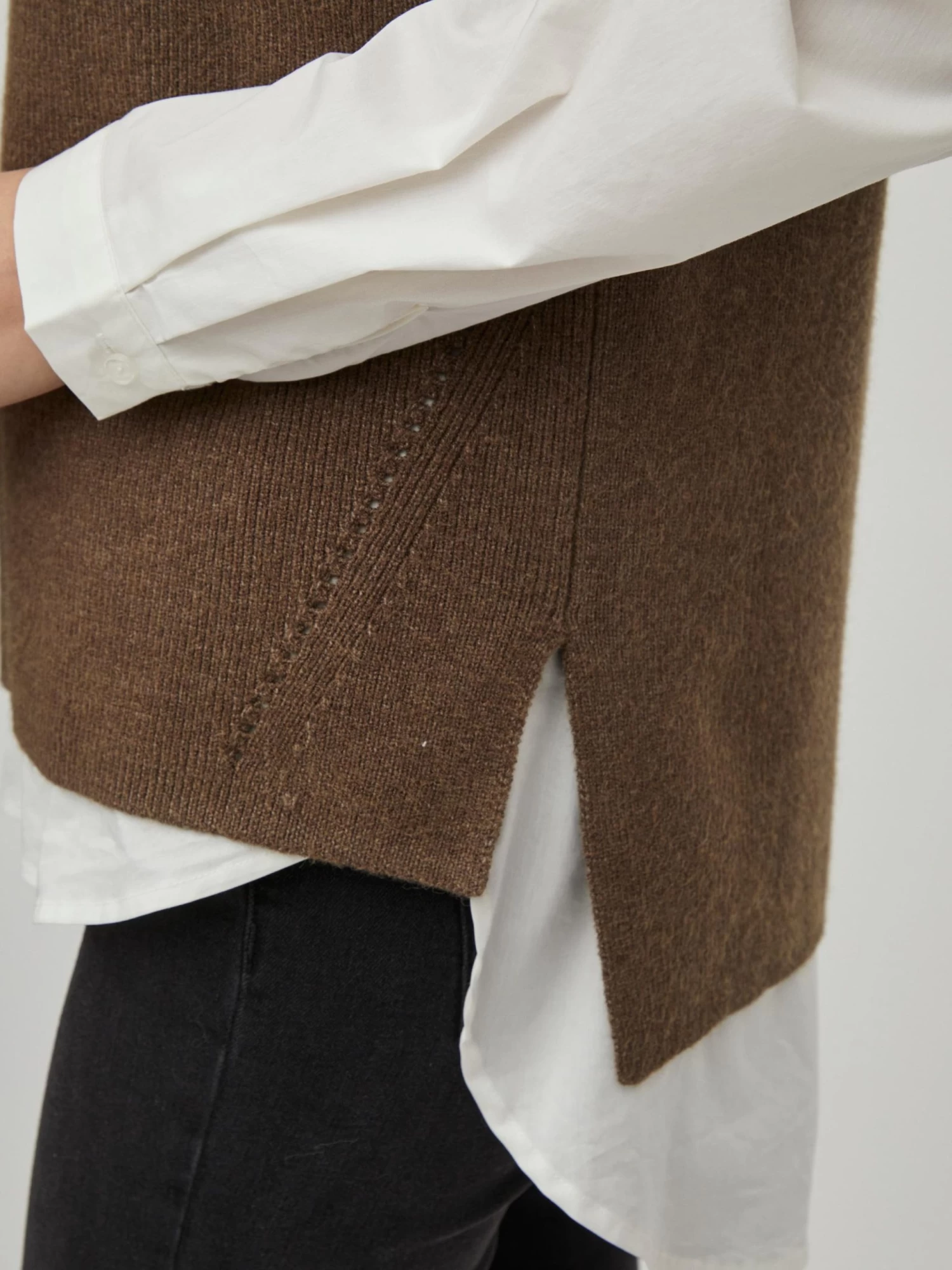 Vila Fijngebreide Truien Trui Dames Bruin 7 Vila Fijngebreide Truien Trui Dames Bruin - Afbeelding 7