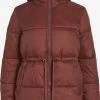 Vila Winterjassen Winterjas Petite Dames Bruin
