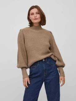 Vila Truien Trui Dames Bruin -Vila 2966f4c3c2ac40cbc6295a5d66ab3687