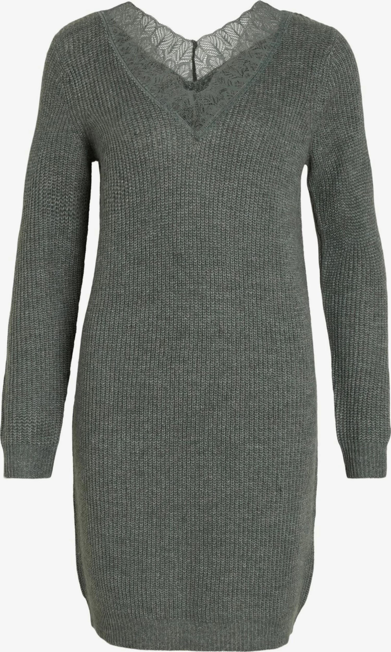 Vila Gebreide Jurken Gebreide Jurk Glacy Dames Donkergroen 1 Vila Gebreide Jurken Gebreide Jurk Glacy Dames Donkergroen