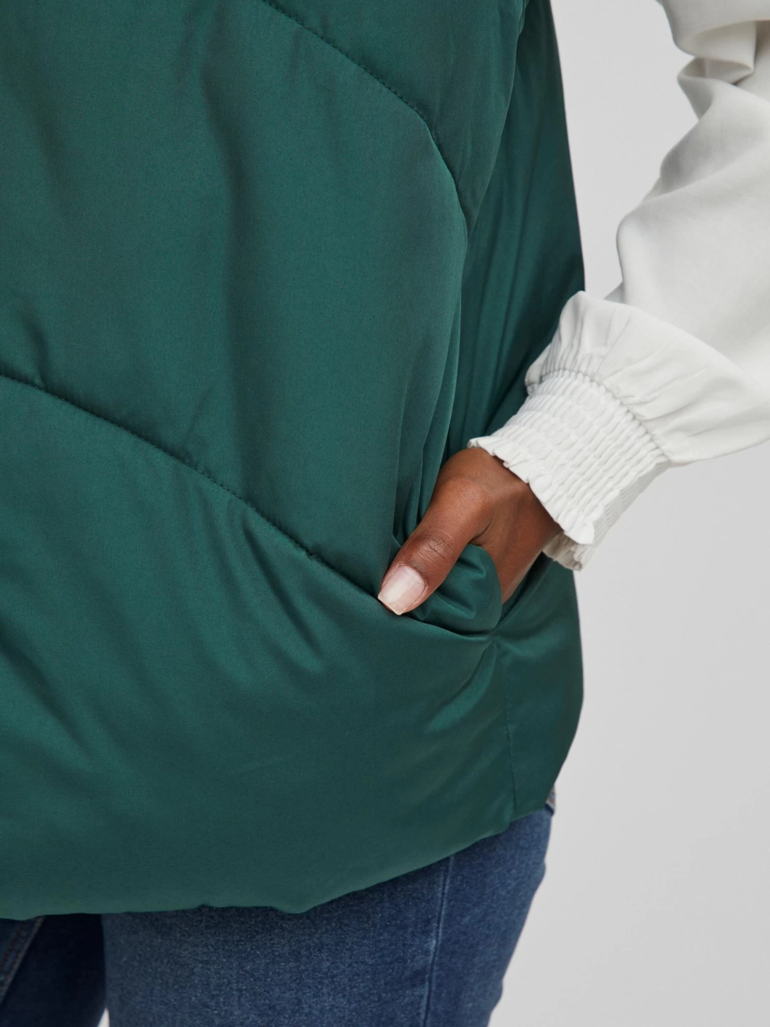 Vila Bodywarmers Bodywarmer Dames Donkergroen 6 Vila Bodywarmers Bodywarmer Dames Donkergroen - Afbeelding 6