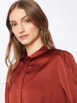 Vila Overhemden Blouse Dames Roestrood -Vila 2accbb23b479e0aa77ea49c01e41d9bb