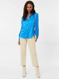 Vila Overhemden Blouse Dames Hemelsblauw -Vila 2b0d74a325d73a3ef41f4fb162e24f6e