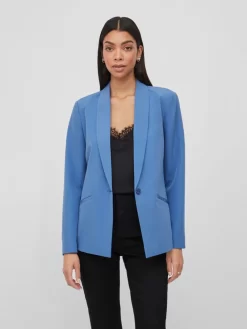 Vila Klassieke Blazers Blazers Dames Blauw -Vila 2b0ef66b20665c76cef8894c1ee46196 scaled